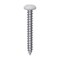 Auveco 6 x 1in White Painted Square Drive Pan Head Tapping Screw, 100PK 25363 - alternate 1