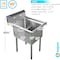 Amgood Stainless Steel Utility Sink. Bowl 24 in. x 18 in. x 14 in. No Faucet SINK S1C-182414-NF-Z - alternate 4