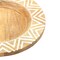 Homeroots 13" Natural And White Solid Wood Chevron Handmade Round Charger Plate 633186 - alternate 7