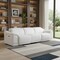 Homeroots 107" White Italian Leather Reclining Metal USB Sofa 720290 - alternate 7