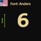 Aacc Self-Adhesive Vinyl Number: 6, Size: 24 cm. Color: Gold Font: Anders, 8PK AACC-Anders-N6-Gold-M24x8 - alternate 1