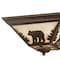 Vaxcel Bozeman 14-in W Bronze Rustic Bear Flush Mount Ceiling Light Fixture CC55714BBZ - alternate 3