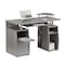 Homeroots 47" Gray Wood Computer Desk With Two Drawers 723756 - alternate 5