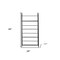 Homeroots 49" Black Metal Four Tier Bookcase 469089 - alternate 4