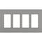 Lutron Designer Wall Plates, Number of Gangs: 4 Thermoset, Gloss Finish, Gray CW-4-GR - alternate 1