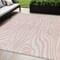 Homeroots 5' X 8' Pink And Gray Animal Print Washable Indoor Outdoor Area Rug 600637 - alternate 1