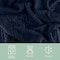 Lavish Home Cable Knit Throw Blanket for Couch, Sofa, or Bed 60x80-Inch Soft and Cozy Blanket, Navy Blue 66-THROW80-N - alternate 3