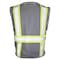 Dome75 Hi-Vis Safety Vest SM/MD Class Non-ANSI/Enhanced Visibility , Zipper 6 Pockets, 2 Mic Tab DV2183 - alternate 4