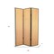 Homeroots 71" Natural Wood Folding Three Panel Screen Room Divider 274692 - alternate 4