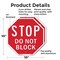Signmission Stop Do Not Block, 10 inch X 10 inch, Aluminum Metal Signs, 2PK OC-A-2PACK-10-206 - alternate 4