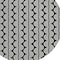 Homeroots 8' Black And Ivory Round Ogee Washable Indoor Outdoor Area Rug 601532 - alternate 4