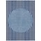 Homeroots 10' X 14' Navy Blue And Gray Striped Washable Indoor Outdoor Area Rug 597186 - alternate 5