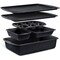 Bakken-Swiss 6-Piece Bakeware Set, Stackable Non-Stick Carbon Steel, Gray Stone Coating for Home BAKDIEMAR - alternate 1