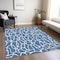 Homeroots 10' X 14' Blue And Ivory Geometric Washable Indoor Outdoor Area Rug 599267 - alternate 7
