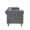 Homeroots 92" Dark Gray Linen Chesterfield Wood Sofa 543989 - alternate 2
