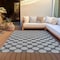 Homeroots 5' X 8' Charcoal And Ivory Polka Dot Washable Indoor Outdoor Area Rug 614888 - alternate 6