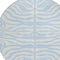 Homeroots 8' Sky Blue And Ivory Round Animal Print Washable Indoor Outdoor Area Rug 600656 - alternate 6
