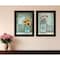 Homeroots Set Of Two Enjoy the Little Things or Happiness 2 Black Framed Print Wall Art, 2PK 406118 - alternate 4