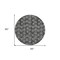 Homeroots 8' Black Gray And Ivory Round Geometric Washable Indoor Outdoor Area Rug 583326 - alternate 4