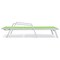 Leisuremod Marlin Patio Chaise Lounge Chair with Armrests in White Aluminum Frame, Green, 2PK MLAW-77G2 - alternate 3