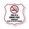Signmission No Smoking Shield Sign This Is A Smoke F, 18 Inch X 18 Inch, Plastic Sign SHI-P-18-401 - alternate 1