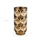 Homeroots 14" Polyresin Gold Geometric Cylinder Table Vase 468952 - alternate 3