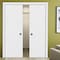 Sartodoors Sliding Double Pocket Door with Frames, Planum 0010 White Silk, Kit Trims Rail Hardware, Solid Wood PLANUM0010DP-WS-36 - alternate 1