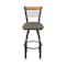 Holland Bar Stool Co Eleanor 25in Swivel Counter Stool with Pewter Finish, Medium Back and Graph Cork Seat 880 - alternate 4