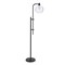 Homeroots 68" Black Adjustable Reading Floor Lamp With Clear Seeded Glass Globe Shade 523414 - alternate 3