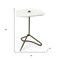 Homeroots 23" Gold And White Marble End Table 380693 - alternate 5