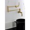 Kingston Brass Wall Mount Pot Filler Faucet, Brushed Brass KS4107KL - alternate 5