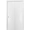 Sartodoors Sliding Closet Bi-fold Doors, Planum 0010 White Silk, Sturdy Tracks Moldings Trims Hardware Set, Wo PLANUM0010BF-WS-36 x 80 (2* 18x80) - alternate 1