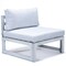 Leisuremod Chelsea 6-Piece Patio Sectional Weathered Grey Aluminum With Cushions, Light Grey CSWGR-6LGR - alternate 5