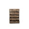 Homeroots 35" Brown Carved Geometric Solid Wood Five Drawer Dresser 661223 - alternate 6