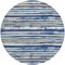 Homeroots 8' Navy Blue Beige And Ivory Round Striped Washable Indoor Outdoor Area Rug 598910 - alternate 7