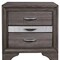 Homeroots 27" Gray Wood and Solid Wood Two Drawer Nightstand 478615 - alternate 3