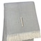 Homeroots 55" X 70" Gray And White Herringbone Cotton Blend I Throw Blanket with Tassels And Embroidery 655532 - alternate 3
