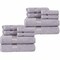 Lavish Home 12PC Towel Set Cotton Bathroom Accessories with 4 Bath Towels, 4 Hand Towels, and 4 Washcloths, Gray 67-0016-S-2 - alternate 1