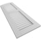 Ekena Millwork Timberthane Smooth Two Equal Louver w/Elliptical Top Faux Wood Shutters, 12W x 76H, 72 Low Side, PR SHULVL12X76SMPR - alternate 3