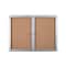 Mastervision Cork Bulletin Enclosed Cabinet, Two Swing Doors, 36" X 60", Alm Frame VT910101720 - alternate 1