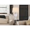 Homeroots 26" Clear Glass Table Lamp With White Empire Shade 524745 - alternate 3