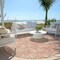 Homeroots 8' Salmon And Ivory Round Geometric Washable Indoor Outdoor Area Rug 595033 - alternate 3