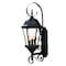 Homeroots Three Light Matte Black Swing Arm Lantern Wall Light 398393 - alternate 1