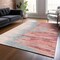 Homeroots 10' X 14' Coral Pink And Gray Abstract Washable Indoor Outdoor Area Rug 601199 - alternate 7