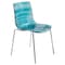 Leisuremod Astor Water Ripple Design Dining Chair, Transparent Blue AC20TBU - alternate 1