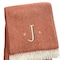 Homeroots 55" X 70" Terra Cotta White Herringbone Cotton Blend J Throw Blanket with Tassels Embroidery 680601 - alternate 4