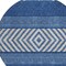 Homeroots 8' Navy Blue Ivory And Beige Round Southwestern Washable Indoor Outdoor Area Rug 613929 - alternate 6