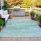 Homeroots 10' X 14' Mint Green And Pale Aqua Abstract Washable Indoor Outdoor Area Rug 630926 - alternate 3