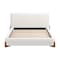 Homeroots Ivory Solid Wood And Boucle Queen Bed Frame 583186 - alternate 4