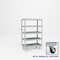 Pucel Five Shelf Heavy Duty Stock Cart, 18 in W x 36 in D x 58 3/4 in H, Light Blue L-1836-P - alternate 1